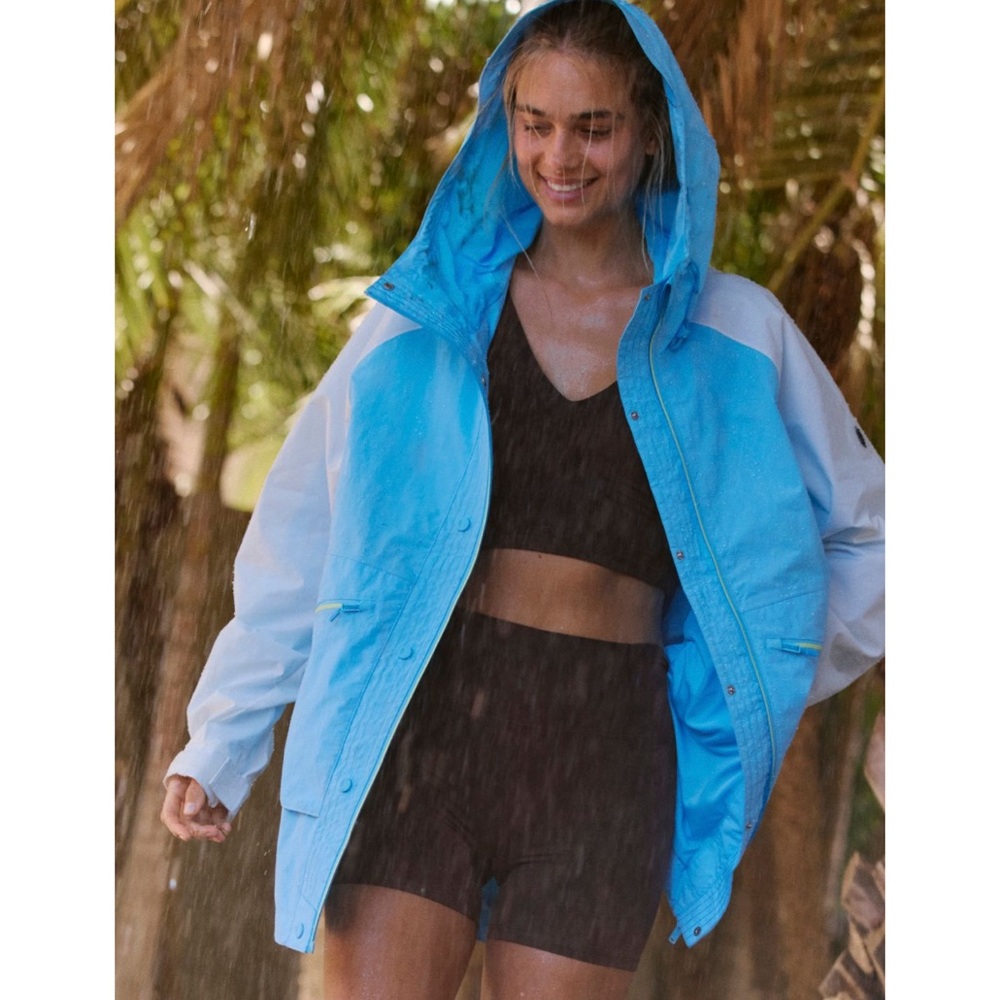 Free People Movement Singin’ in the Rain Colorblocked Packable Jacket XS NWT - Picture 4 of 10